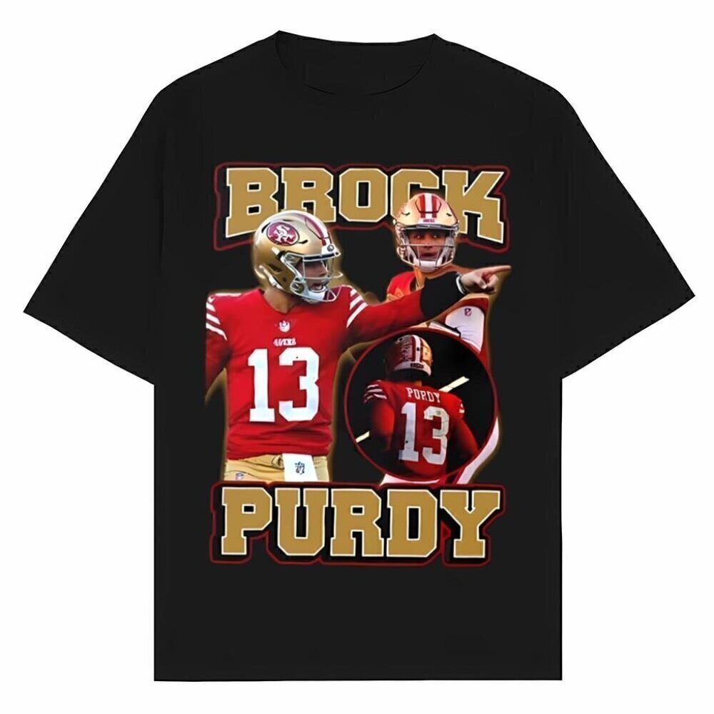 Brock Purdy 13 San Francisco 49ers Shirt Vintage NFL Quarterback Football Tee .